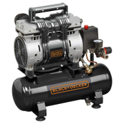 Електрически безшумен безмаслен компресор Black & Decker  1 к.с., 6 л, 105 л/мин, 8 bar, BD 100/6-ST - product - 078 FNI 361