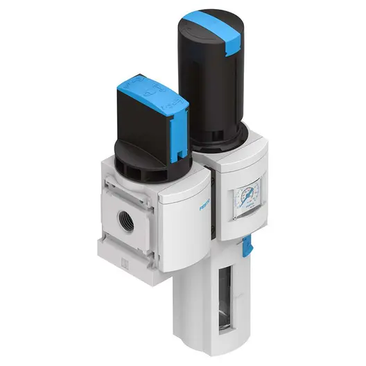 Филтър регулатор Festo с манометър и разпределител  5500 л/мин, 1/2 ", 40 µm, MSB6-1/2:C3:J120-WP