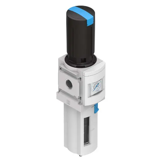 Филтър регулатор Festo с манометър  2500 л/мин, 1/4 ", 40 µm, MS6-LFR-1/4-D7-ERV-AS