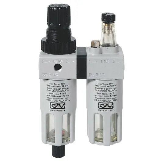 Филтър регулатор GAV с омаслител  1800 л/мин, 1/4 ", 10 µm, FRL 180