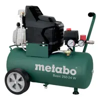 Електрически компресор Metabo  2 к.с., 24 л, 200 л/мин, 8 bar, BASIC 250-24W