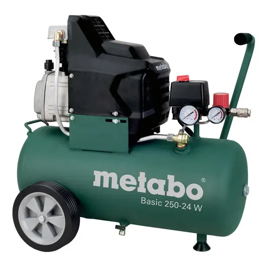 Електрически компресор Metabo  2 к.с., 24 л, 200 л/мин, 8 bar, BASIC 250-24W