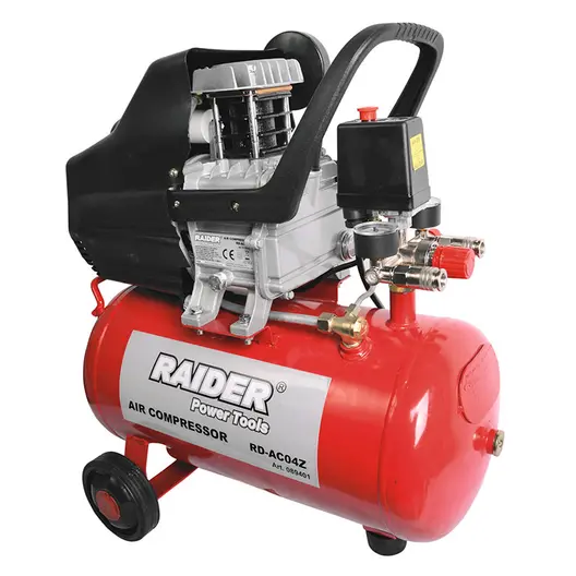 Електрически компресор Raider  2 к.с., 24 л, 110 л/мин, 8 bar, RD-AC04Z