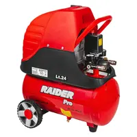 Електрически безмаслен компресор Raider  2 к.с., 24 л, 110 л/мин, 8 bar, RDP-AC15