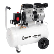 Електрически безшумен безмаслен компресор REM Power  1.07 к.с., 24 л, 150 л/мин, 8 bar, EL 150/8/24 - product - 078 RLD 349
