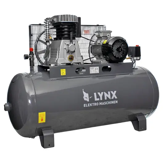 Електрически компресор с ремъчна предавка LYNX Elektro Maschinen  5.5 к.с., 270 л, 650 л/мин, 10 bar, E 691/10/270