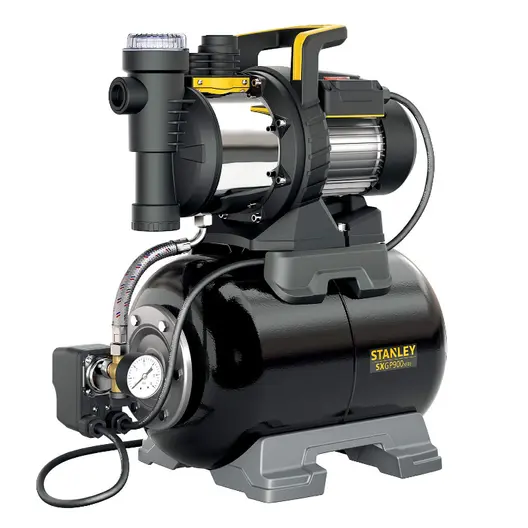 Хидрофорна помпа Stanley с цилиндричен съд  8 м, 3.3 м3/ч, 24 л, 42 м, 1 ", SXGP900XFBE