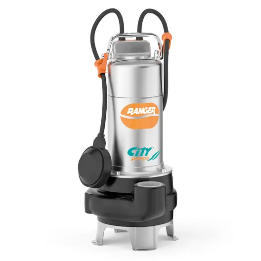 Потопяема дренажна помпа City Pumps за фекални и отпадни води  3-33 м3/ч, 8.5-1.5 м, 2 ", RANGER 10/50M