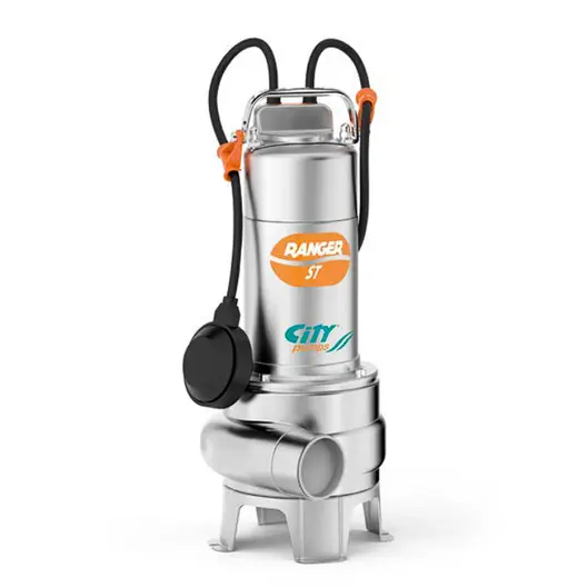 Потопяема дренажна помпа City Pumps за фекални и отпадни води  3-24 м3/ч, 10.5-2 м, 1 1/2 ", RANGER 10/35M ST