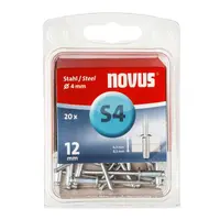 Попнит Novus стоманен със стандартна периферия  20 бр./опак., ф 4x12 мм, Type S4