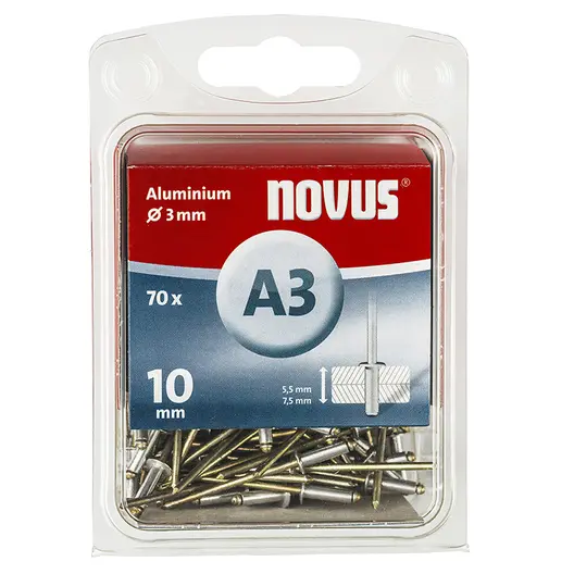 Попнит Novus със стандартна периферия  70 бр./опак., ф 3х10 мм