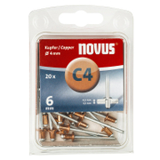 Поп нит Novus меден със стандартна периферия  20 бр., ф 4x6 мм - product - 081 SNL 072