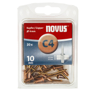 Поп нит Novus меден със стандартна периферия  20 бр., ф 4x10 мм - product - 081 SNL 073