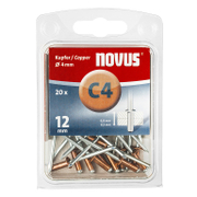 Поп нит Novus меден със стандартна периферия  20 бр., ф 4x12 мм - product - 081 SNL 137