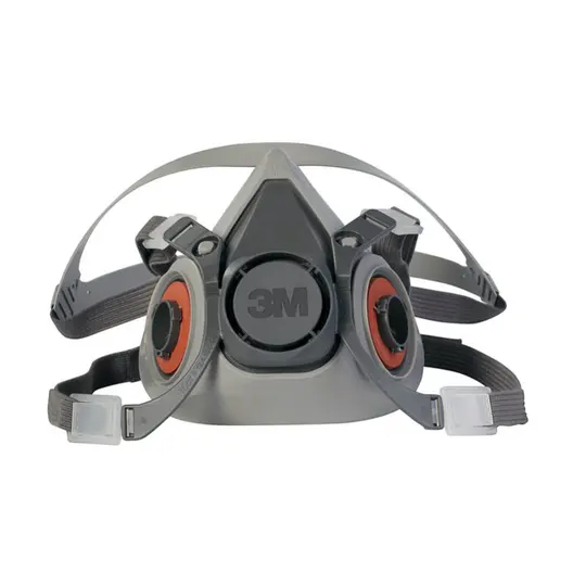 Полумаска 3M дихателна за сменяеми филтри без филтри размер М, 6200
