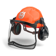 Каска Husqvarna Construction противоударна с антифони и метална защитна мрежа 26 dB, оранжева, Classic - product - 082 ATL 595