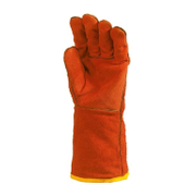 Ръкавици Eurotechnique за заварчици от телешки велур топлозащитни с подплата размер 10, 150 мм, червени, 2631 - product - 082 PRV 041