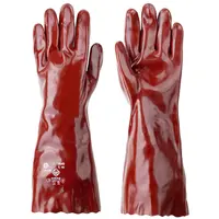 Ръкавици Coverguard PVC  размер 10, 400 мм, тъмночервени, Eurochem 3640