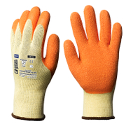 Ръкавици Coverguard топени в латекс полиестерни размер 10, жълто и оранжево, Eurostrong 10L800 - product - 082 PRV 228