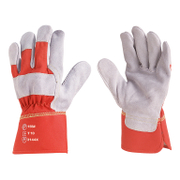 Ръкавици Coverguard докерски от телешки велур и плат размер 10, червени, Eurostrong 155 - product - 082 PRV 313