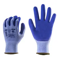Ръкавици Coverguard топени в латекс полиестерни размер 10, сини, Eurolite 13L700