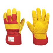 Ръкавици Coverguard зимни работни телешки велур 10, жълто и червено, Eurowinter 330 - product - 082 PRV 873