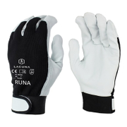 Ръкавици Lacuna от овча кожа  размер 7, бяло и черно, Runa - product - 082 PRV 928