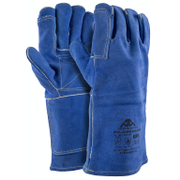 Ръкавици Active Gear за заварчици от телешки велур  размер 10, 150 мм, сини, W6270 - product - 082 PRV 967
