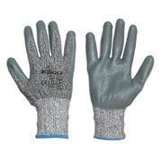 Ръкавици B-Wolf със защита от срязване ниво 5 със стъклени нишки топени в нитрил размер 10, сиви, Ninja - product - 082 PRX 554