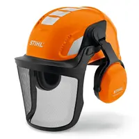 Каска STIHL противоударна с антифони и метална мрежа 30 dB, оранжева, Advance X-Vent