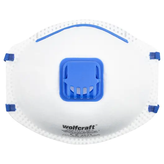 Маска Wolfcraft противопрахова тип мида с клапа 15 броя FFP2 V NR D