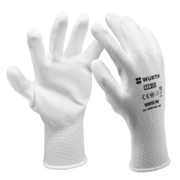 Ръкавици Wurth топени в полиуретан полиестерни размер 10, бели, Komfort - product - 082 WUR 300