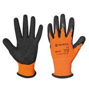 Ръкавици Wurth топени в латекс акрил/вълна размер 9, черно и оранжево, Comfort - product - 082 WUR 603