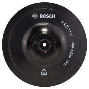 Подложна шайба Bosch за бормашина с велкро 125 мм, каучук