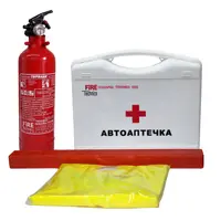 Прахов пожарогасител Fire Technics тип ABC авто комплект 1 кг, Tornado