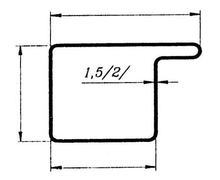 Профил стоманен ГВ Omega прозоречен електрозаварен с 1 перо 25 x 25 x 35 x 2 мм, 6 м, ZP1 - product - 086 STP 037