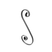Декоративен елемент alWayService от ковано желязо S-образен гладък 12x6 мм, 100x200 мм - product - 089 HAS 122