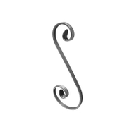 Декоративен елемент alWayService от ковано желязо S-образен гладък 12x6 мм, 90x180 мм - product - 089 HAS 123