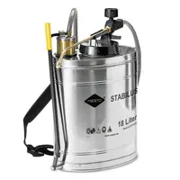 Ръчна пръскачка Mesto от неръждавейка за растителна защита  18 л, 6 bar, FPM, Stabilus 3541G