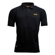 Работна тениска DeWALT с къс ръкав с яка  черна, черна, полиестер, Rutland PWS Black/Grey - product - 094 DWT3987