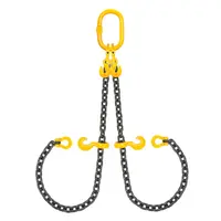Сапан верижен Haklift тип примка двураменен с куки  3.5 т, 5 м, жълт, NKLI10205L