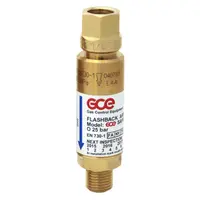 Клапан предпазен GCE за газозаваръчна техника  3/8", лява резба, 5 bar, 81 мм, ацетилен, пропан, SP20