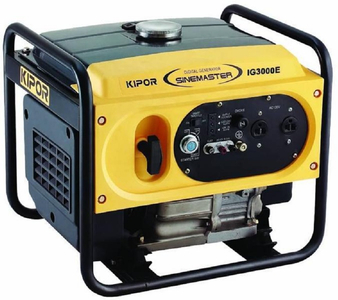 Генератор Kipor бензинов монофазен инверторен обезшумен 3000 W, 5.5 к.с., 12.2 A, 230 V, Sinemaster IG3000E