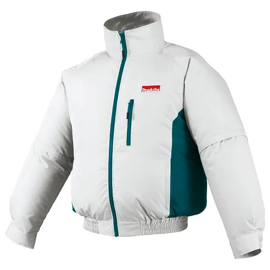 Вентилиращо работно яке Makita  без батерия и зарядно, 18 V, бяло, размер XL, DFJ201ZXL