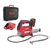 Акумулаторен такаламит за гресиране Milwaukee  с 1 батерия и зарядно, 18 V, 2 Ah, за 0.4 кг, 690 bar, M18 GG-201C