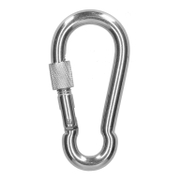 Карабинер Inox Mare крушовиден неръждаем с винт  5 мм, A4, 225 кг, DIN 5299 - product - 094 MUM1236