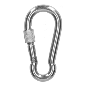 Карабинер QD Rigging China неръждаем с винт 5 мм, 225 кг, DIN 5299