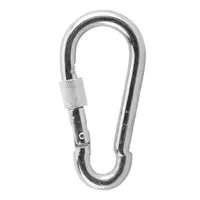 Карабинер QD Rigging China крушовиден поцинкован с винт  8х80 мм, 225 кг, DIN 5299
