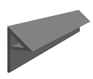 Лайстна BG с перо за оформяне на ъгли  15x15 мм, 2.5 м
