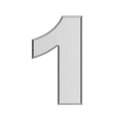 Цифра Coverguard 1 сребро със самозалепващ се гръб 40 мм - product - 094 PRV4404
